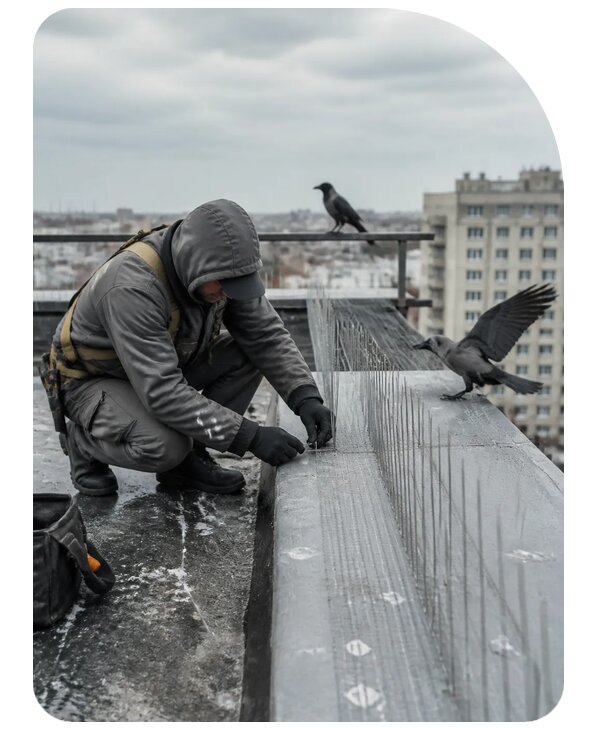 Защита от ворон под ключ в Киселёвске по цене от 5141 р. | Сенат-Кис